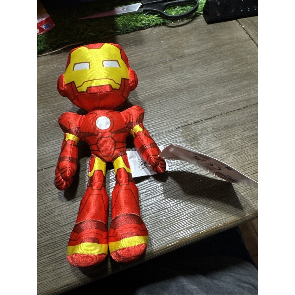Jazwares Marvel Spidey and Friends Iron Man 8 Inch Little Plush Toy NWT